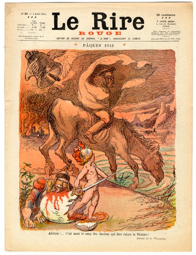 Couverture de "Rire rouge", satirique en couleurs - Adolphe Leon Willette