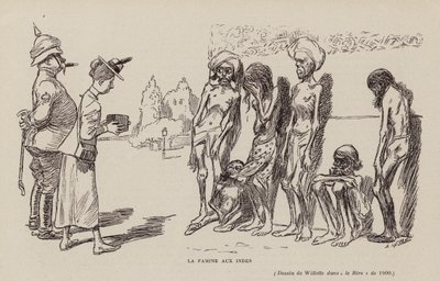 Famine en Inde - Adolphe Leon Willette