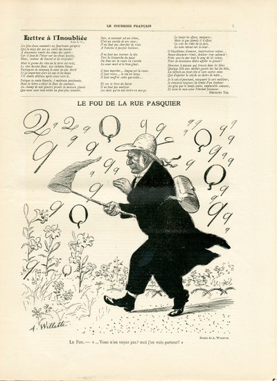 Le Courrier français, numéro 10, Satirique en N & B - Adolphe Leon Willette