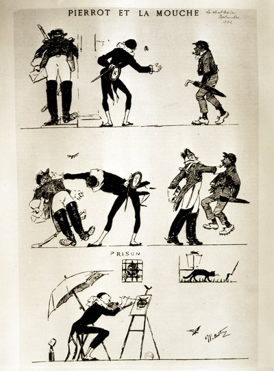 Pierrot et La Mouche - Adolphe Leon Willette