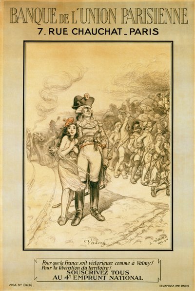 Pour que la France soit victorieuse comme à Valmy!, publicité pour la Banque de l