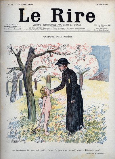 Printemps Candeur - Dans une forêt de fleurs, un prêtre caressant le visage d