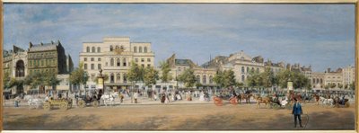 Vue générale des théâtres du boulevard du Temple en 1862 - Adolphe Martial Potemont