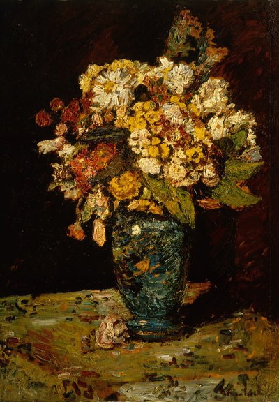Fleurs dans un vase bleu, 1879-1883 - Adolphe Joseph Thomas Monticelli