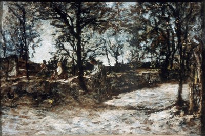 Paysage. Fontainebleau, 19e siècle - Adolphe Joseph Thomas Monticelli