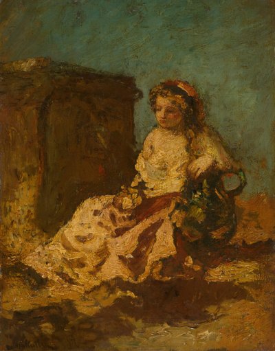 Méditation Femme assise, vers 1878-79 - Adolphe Monticelli