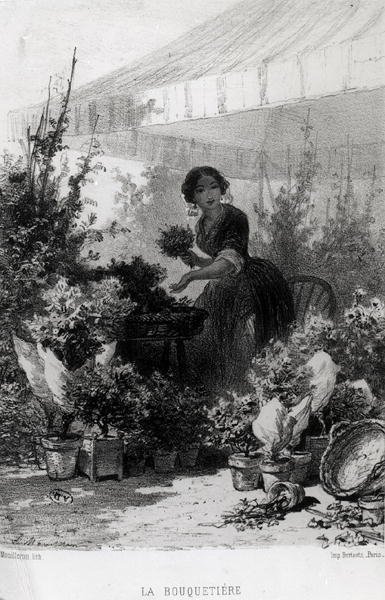 Le Vendeur de Fleurs, milieu du 19e siècle - Adolphe Mouilleron