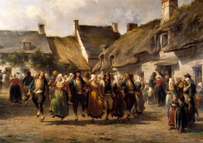 Un mariage en Bretagne en 1863 - Adolphe Pierre Leleux