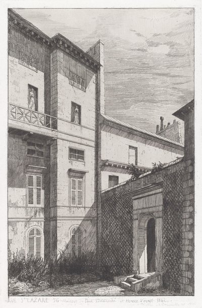 Rue St. Lazare 56, Maison de Paul Delaroche et Horace Vernet - Adolphe Théodore Jules Martial Potémont