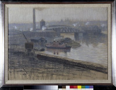 Pont de Trafford et quai de Pomona - Adolphe Valette