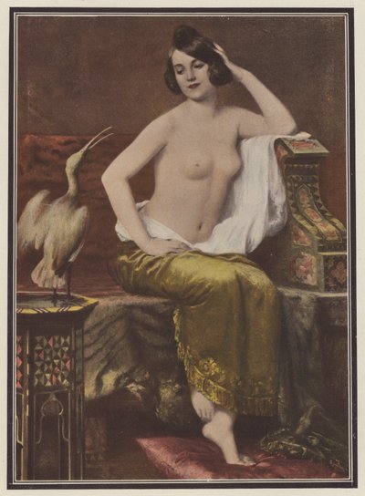 La favorite, femme avec un oiseau - Adolphe Weisz