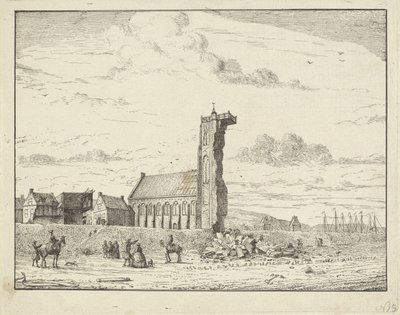 Tour effondrée à Egmond aan Zee, 1741 - Adriaan Spinder