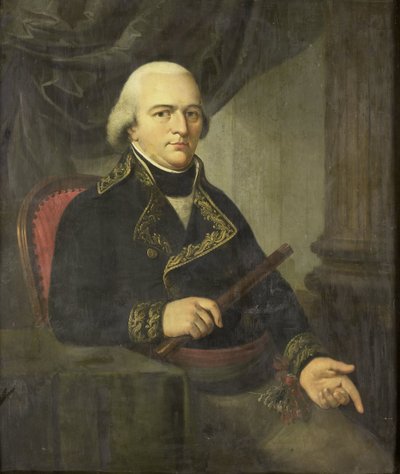 Portrait de Pieter Gerardus van Overstraten, Gouverneur général des Indes orientales néerlandaises - Adriaan de Lelie (attributed to)