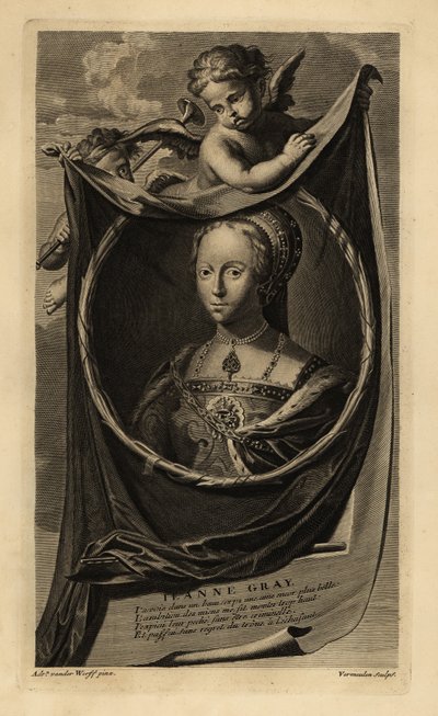 Lady Jane Grey (1537-1554) (gravure) - Adriaan van der (after) Werff