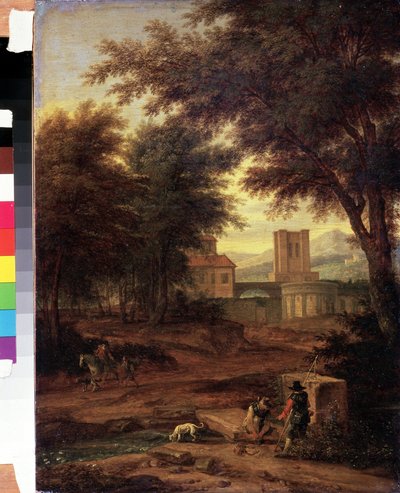 Paysage italien avec pelerins - Adriaen Boudewyns