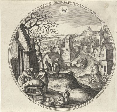 Décembre (De twaalf maanden) - Adriaen Collaert