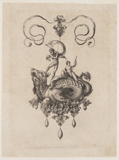 Modèles de pendentifs avec des monstres marins - Adriaen Collaert
