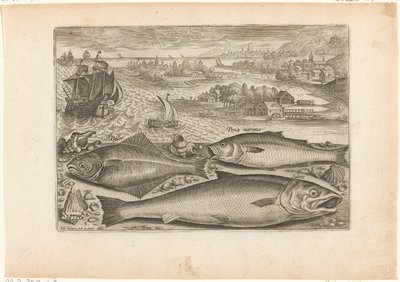 Trois poissons sur la plage - Adriaen Collaert