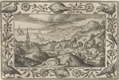 Chasse aux lapins (Landschappen met Bijbelse, mythologische scènes en jachttaferelen) - Adriaen Collaert