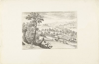 Paysage avec un champ de blé - Adriaen Collaert