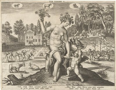 Printemps (De vier seizoenen) - Adriaen Collaert