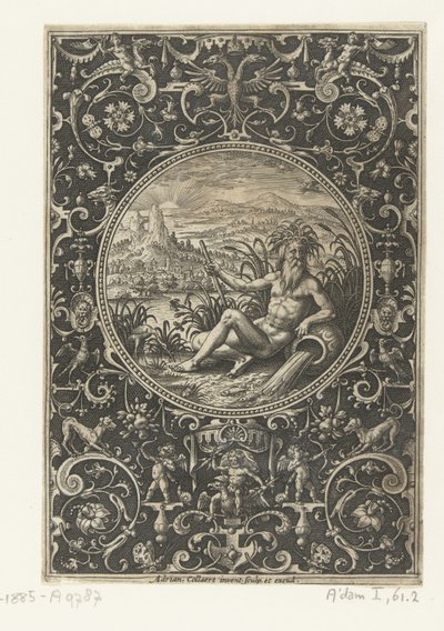 Médaillon avec un dieu de la rivière - Adriaen Collaert