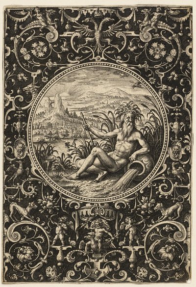 Neptune comme dieu fluvial, deuxième planche du Jugement de Pâris - Adriaen Collaert