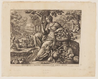 Le goût, tiré des Cinq Sens - Adriaen Collaert