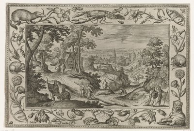 Envoi des apôtres (Landschappen met Bijbelse, mythologische scènes en jachttaferelen) - Adriaen Collaert