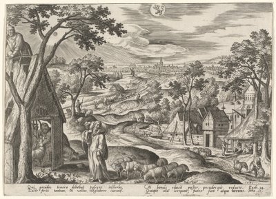 Le Bon Berger - Adriaen Collaert after Hans Bol