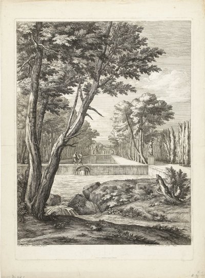 Paysage avec deux hommes près d