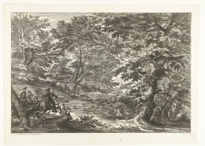 Paysage avec chasse au renard - Adriaen Frans Boudewyns