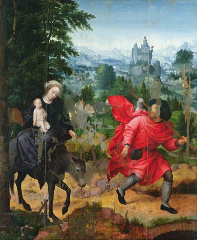 Fuite en Égypte - Adriaen Isenbrandt or Isenbrant