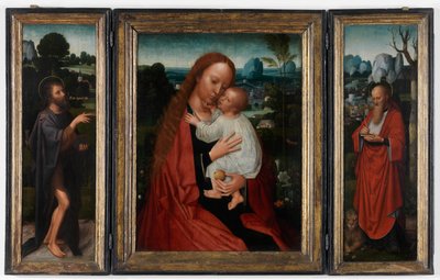Madone avec Saint Jean-Baptiste et Saint Jérôme - Adriaen Isenbrandt or Isenbrant