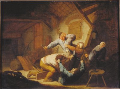 Paysans se battant, milieu du 17ème siècle - Adriaen Jansz Ostade van