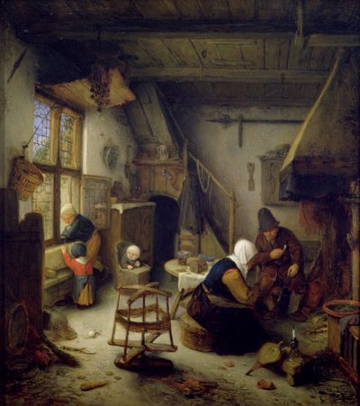 Une famille paysanne à la maison, 1661 - Adriaen Jansz. van Ostade