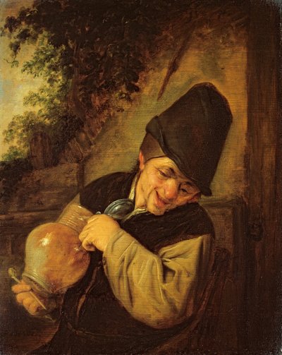 Un paysan tenant une cruche et une pipe, vers 1650-55 - Adriaen Jansz. van Ostade