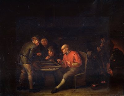 Flamands jouant aux dés, 17ème siècle - Adriaen Jansz. van Ostade