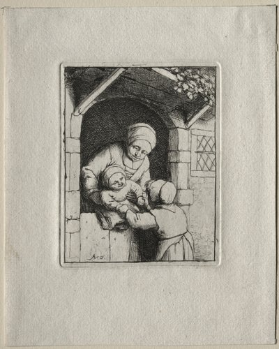 Mère et deux enfants - Adriaen Jansz. van Ostade