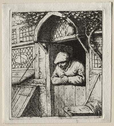 Paysanne appuyée sur sa porte - Adriaen Jansz. van Ostade