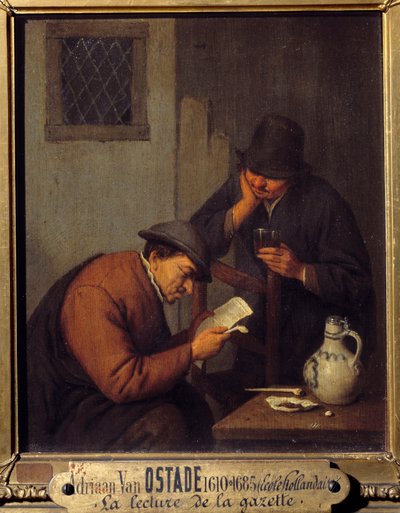 Lecture de la Gazette - Adriaen Jansz. van Ostade