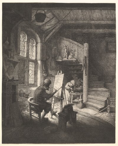 Le Peintre dans son atelier - Adriaen Jansz. van Ostade