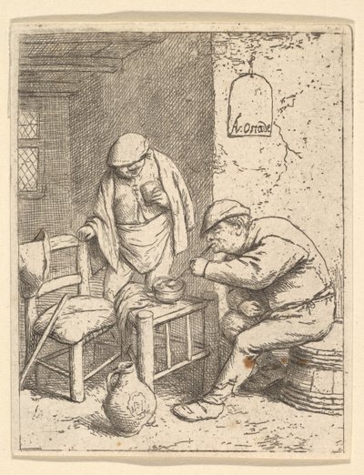 Le fumeur et le buveur, 1682 - Adriaen Jansz. van Ostade