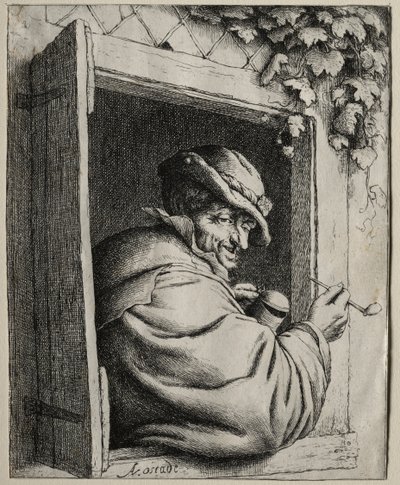 Le fumeur à la fenêtre - Adriaen Jansz. van Ostade