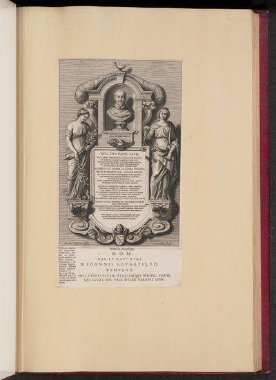 Épitaphe de Claude Jean Gevaert - Adriaen Lommelin after Sir Peter Paul Rubens