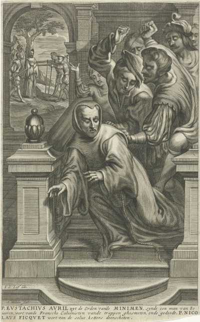 Eustachius Avril jeté dans les escaliers par des calvinistes - Adriaen Millaert