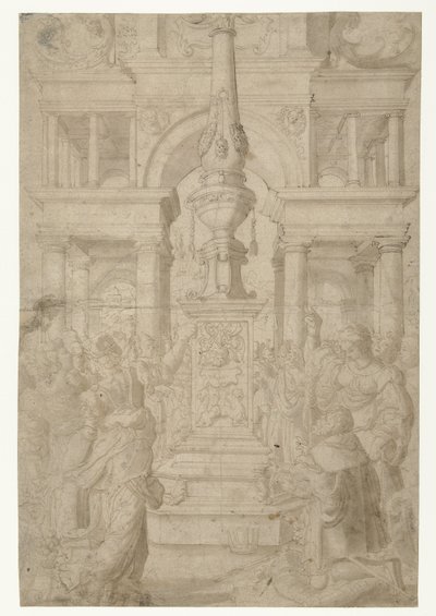 Salomon adore une idole - Adriaen Pietersz Crabeth