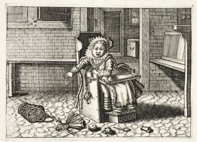 Bébé pleurant pour ses jouets, illustration de 