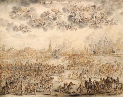 Le départ de Charles II de Scheveningen - Adriaen Pietersz van de Venne