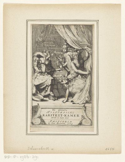 Représentation allégorique avec le Père Temps, Mercure et la Sagesse - Adriaen Schoonebeek